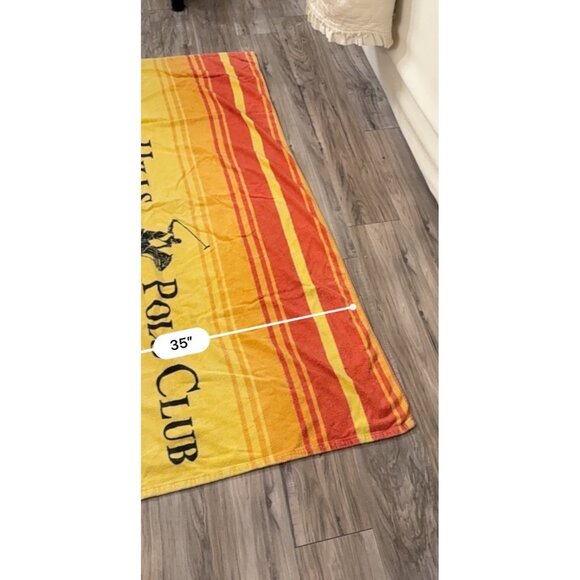 VTG Beverly Hills Polo Club Equestrian Stripped Beach Towel 36"x 70" Pool Resort - Picture 2 of 12